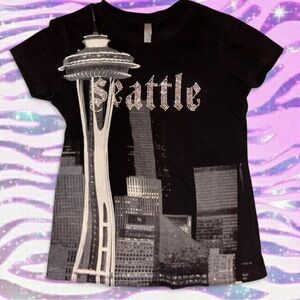 Black Seattle Graphic T-Shirt
